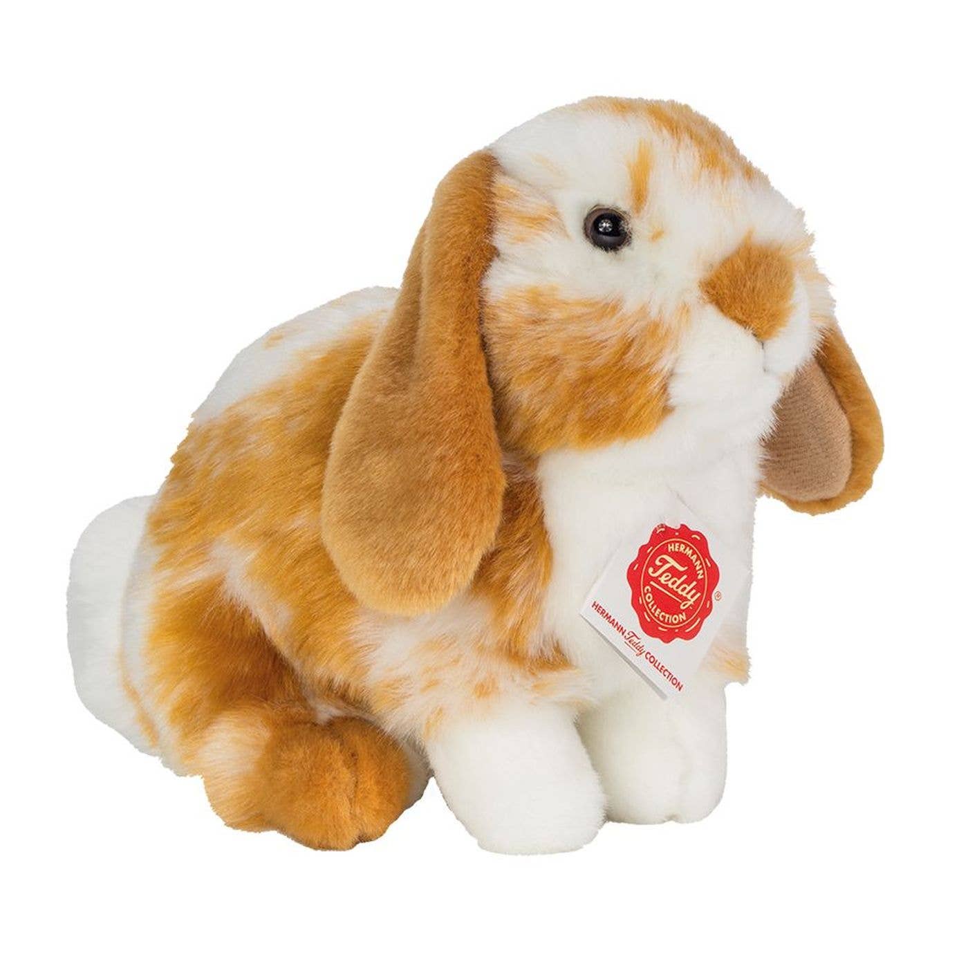 Light brown/white sitting lop rabbit plush toy