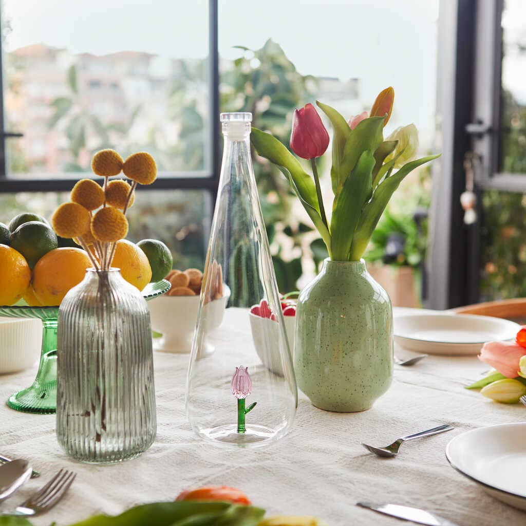 Bouteille Tulipe Rose Botanique 1l