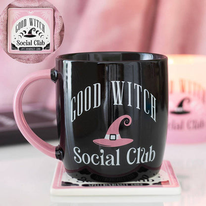 Good Witches Social Club Mug and Coaster Set