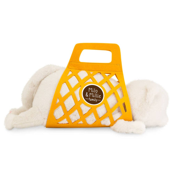 Milo &amp; Millie Plush Toy, Milo the White Cat (56 cm) - 0+