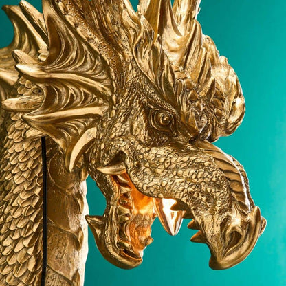 Dragon Drake wall light, gold, 66 x 27 x 41 cm
