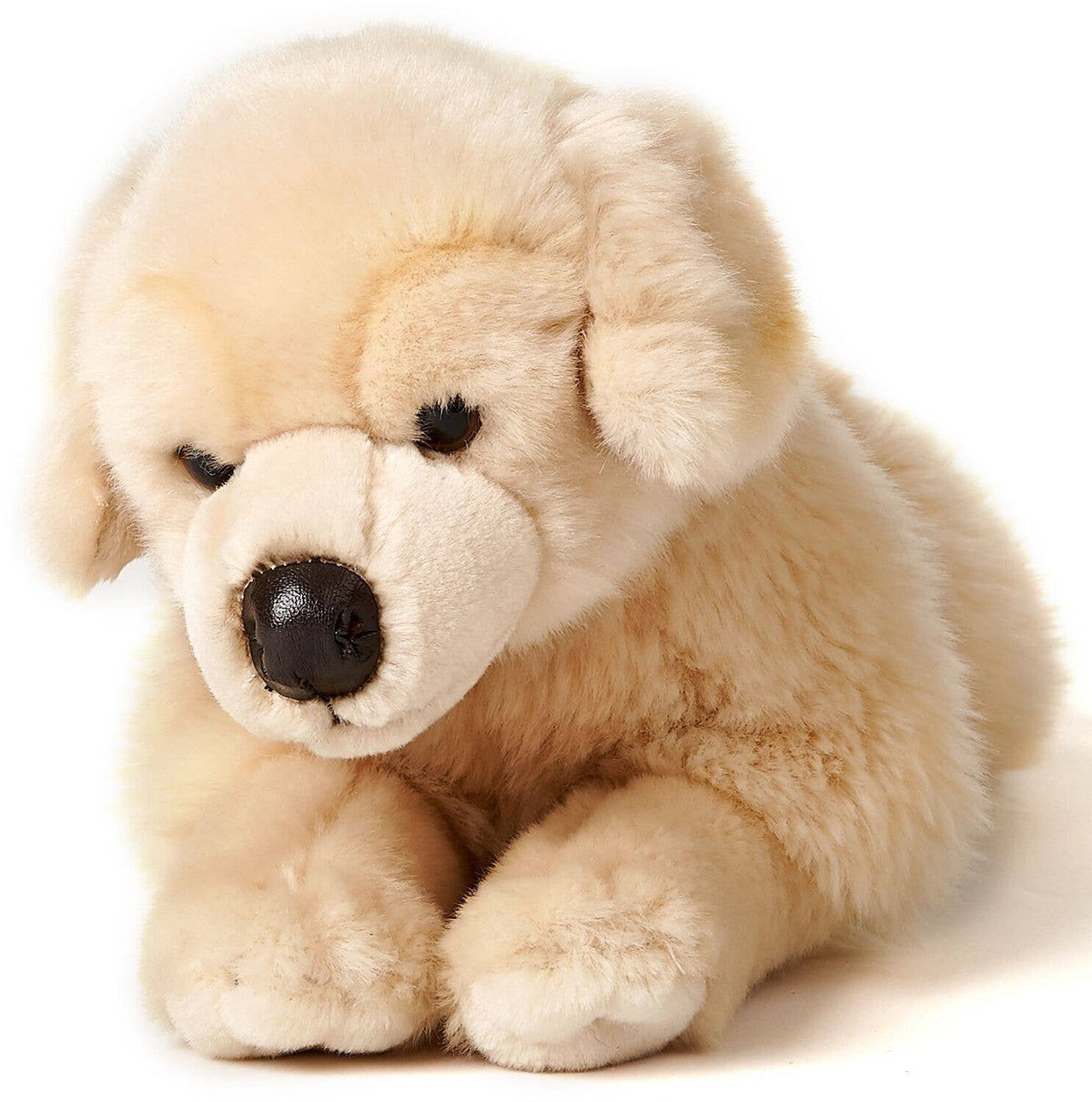 Lying golden retriever plush toy