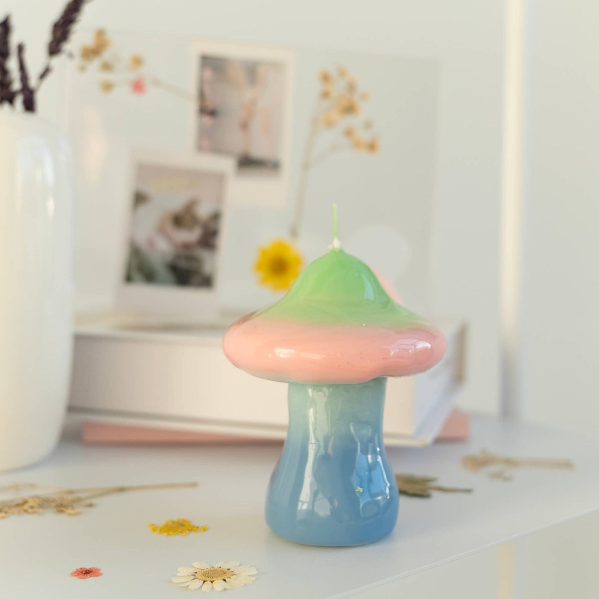 Small Mushroom Sunrise Candle