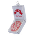 Glazen kerstornament pizzadoos, 13,5 cm