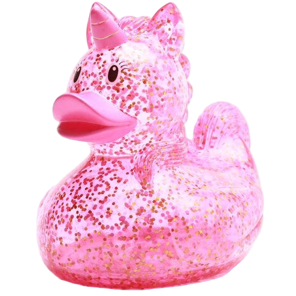 Glittery Pink Unicorn Duck