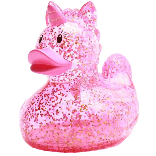 Glittery Pink Unicorn Duck