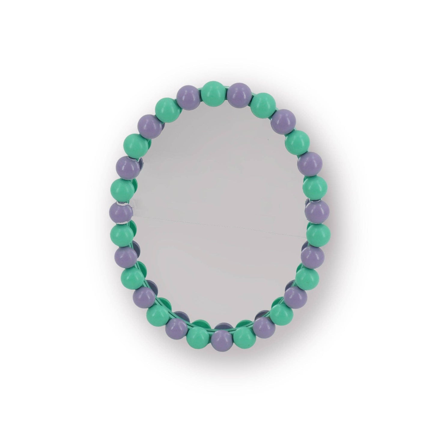 Miroir Ovale Bulles - Menthe/Lilas