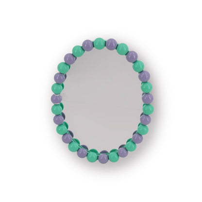 Miroir Ovale Bulles - Menthe/Lilas