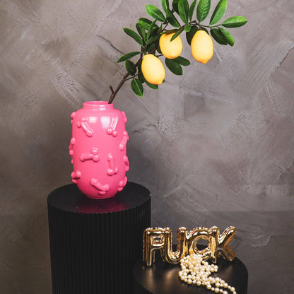 Vase - Dick - Ceramic - Pink - 17x17x27cm