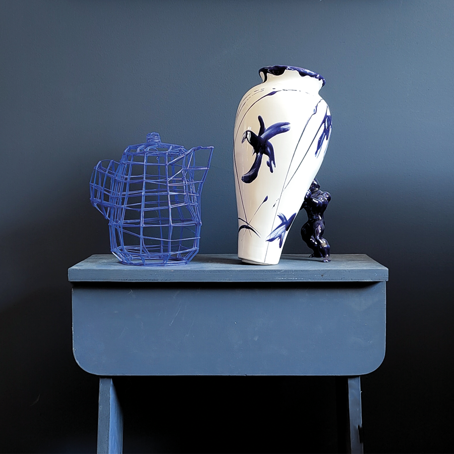 My Blue Superhero Delft Vase