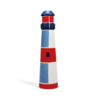 Kustzee keramische vaas in de vorm van een vuurtoren