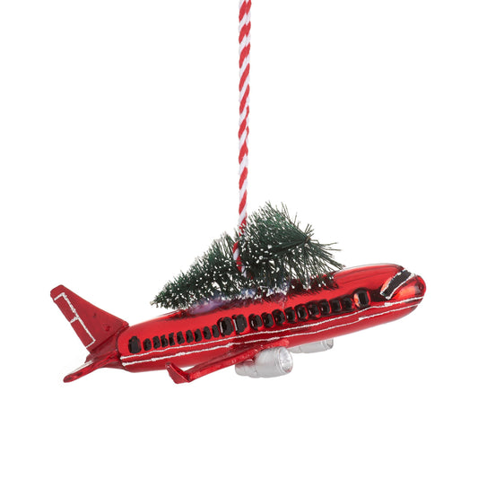 Airplane with a tree-shaped ball