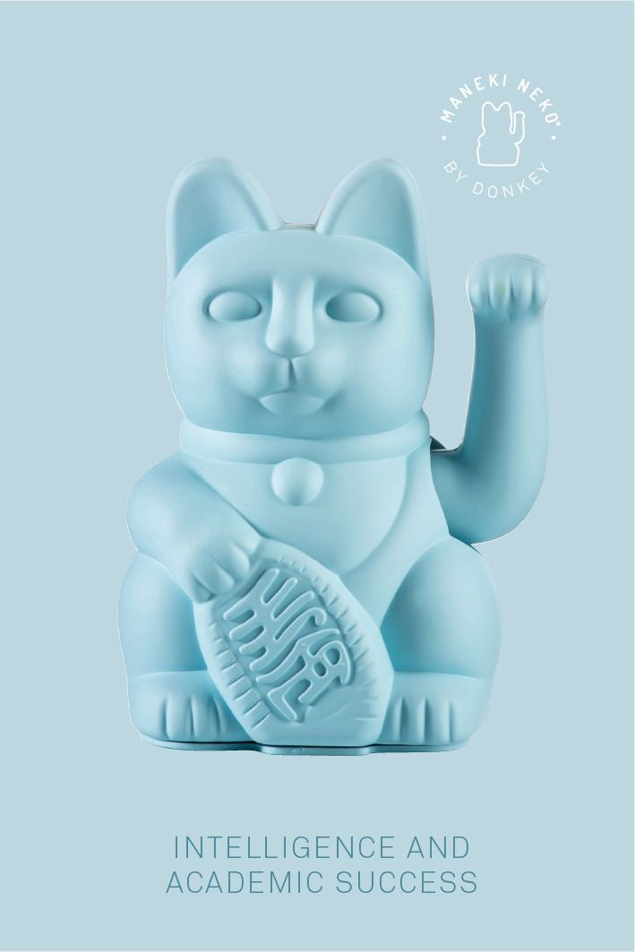 Chat Chanceux Bleu Clair