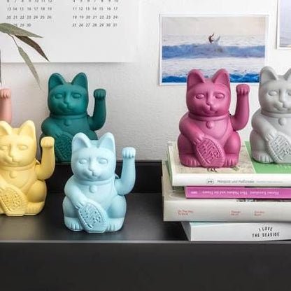 Chat Chanceux Bleu Clair