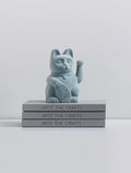 Chat Chanceux Velours Bleu