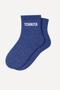 Chaussettes Courtes à Paillettes "TCHIKITA" - Bleu Electrique