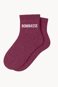 "BOMBASSE" Glittery Short Socks - PURPLE