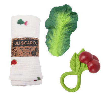 3 Months Old Baby Gift Set Cherry & Greens