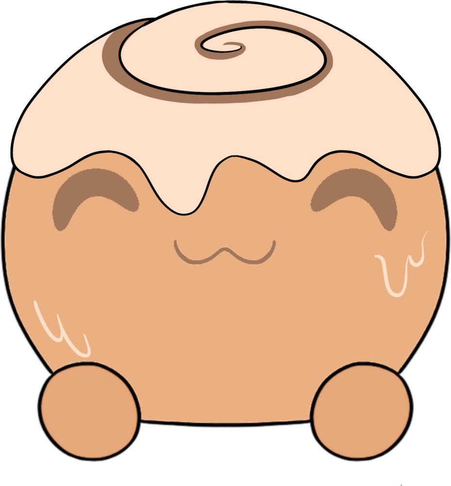 Cinnamon Bun Slimecicle Sticker (6in)