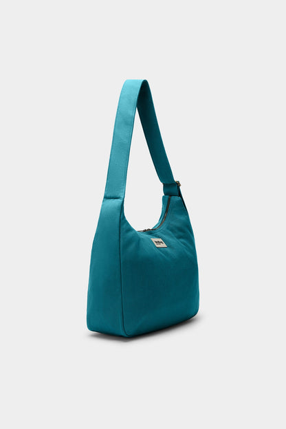 Sac hobo Claire Bleu paon