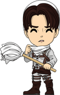 Cleaning Levi Figure