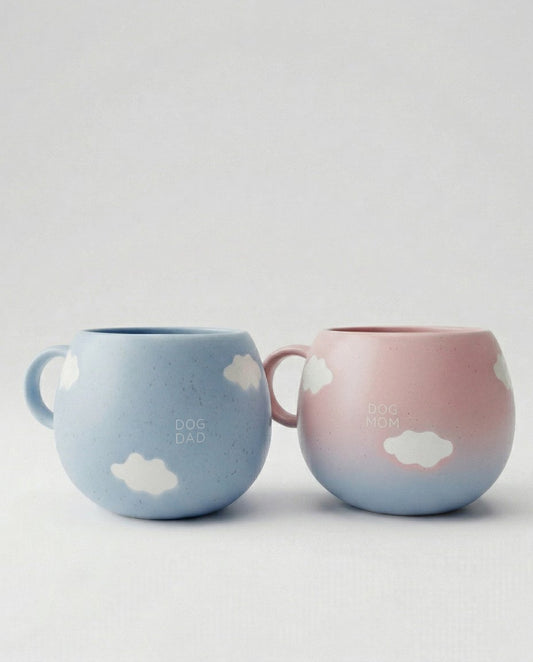 Cloud Mix Sunset Collection Mug 500ml Dog Mom & Dad 2-Piece Set