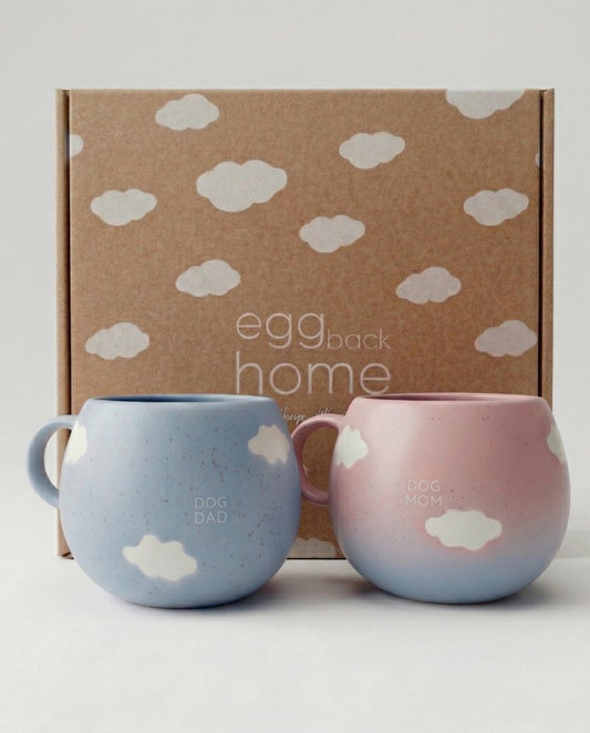 Cloud Mix Sunset Collection Mug 500ml Dog Mom & Dad 2-Piece Set