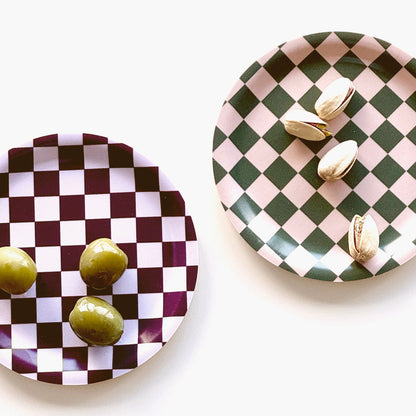 Warm Mix CHECKER Set of 4 Coasters - 11cm