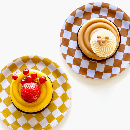 Warm Mix CHECKER Set of 4 Coasters - 11cm