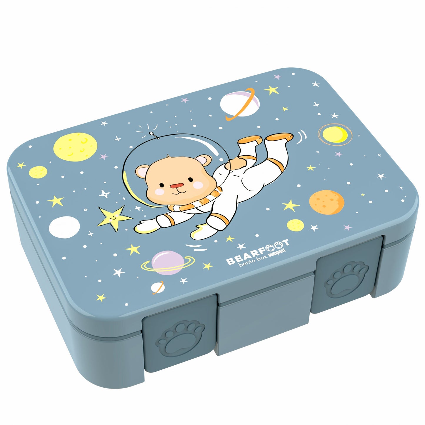 Compartmentalized lunch box, lightweight & leak-proof - Blue bear
