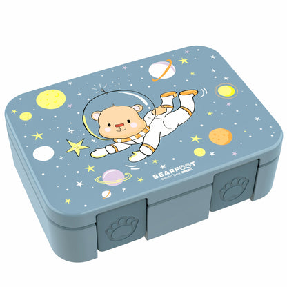 Compartmentalized lunch box, lightweight & leak-proof - Blue bear