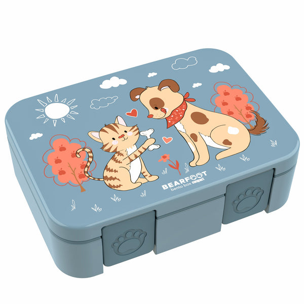 Lunch box with compartments, lightweight & leak-proof - Dog & Cat