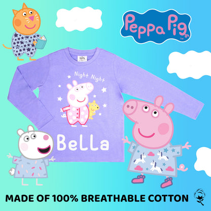 Peppa Pig Personalized Pyjamas - Pink & Purple