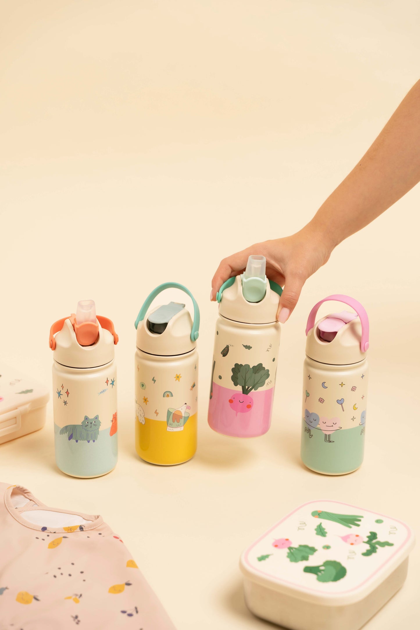 Trinkflasche aus Edelstahl Dancing Hearts