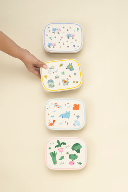 Veggie Pals Stainless Steel Lunch Box with Removable Compartments