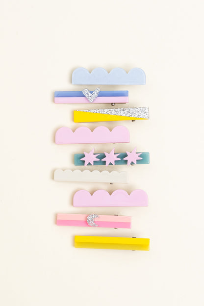 Hair Clips Set of 3 Flying Dog