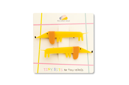 Hair Clips Set of 3 Flying Dog