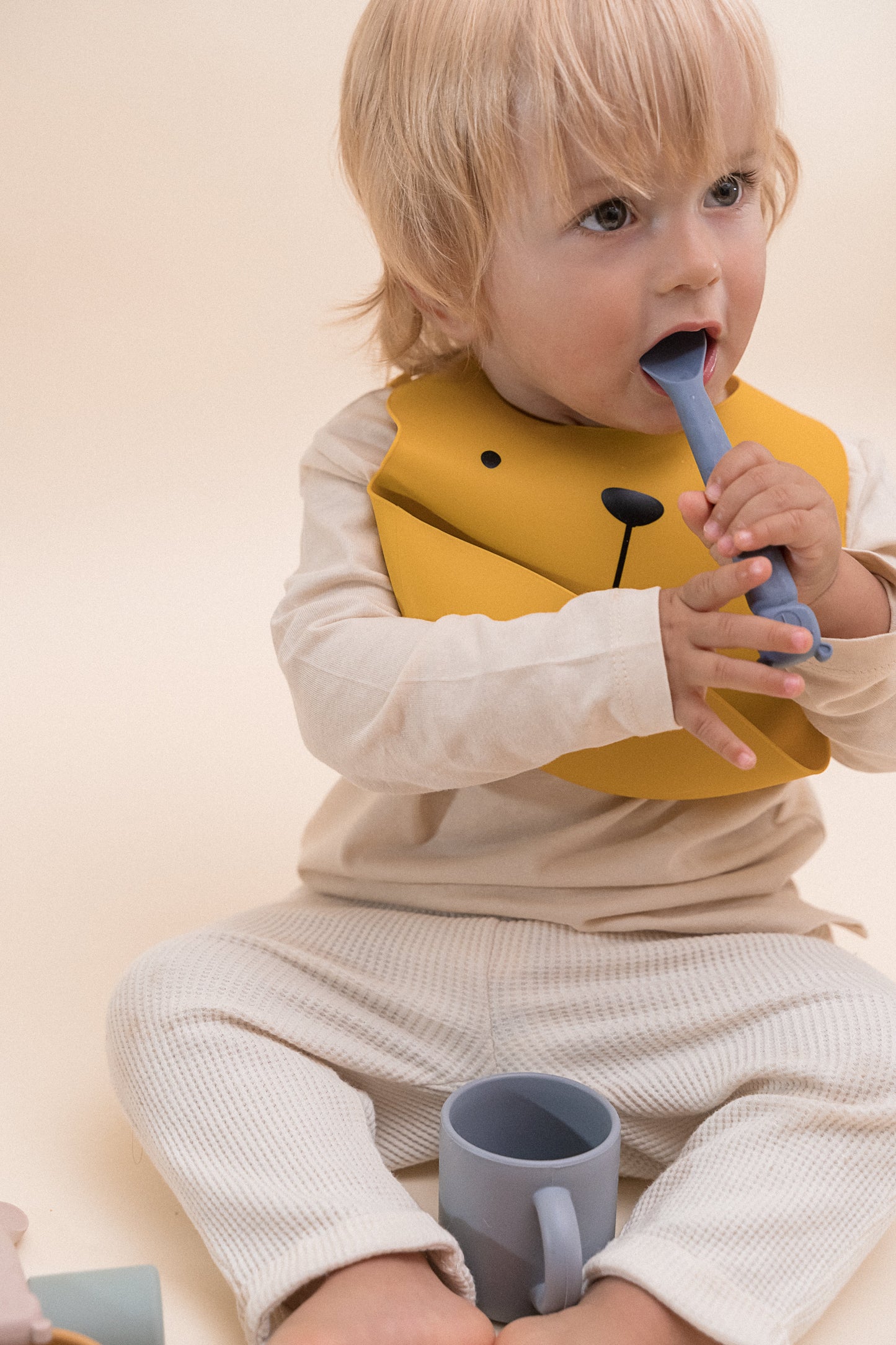 Silicone Baby Spoon Set Lili the Bear Indigo/Sky