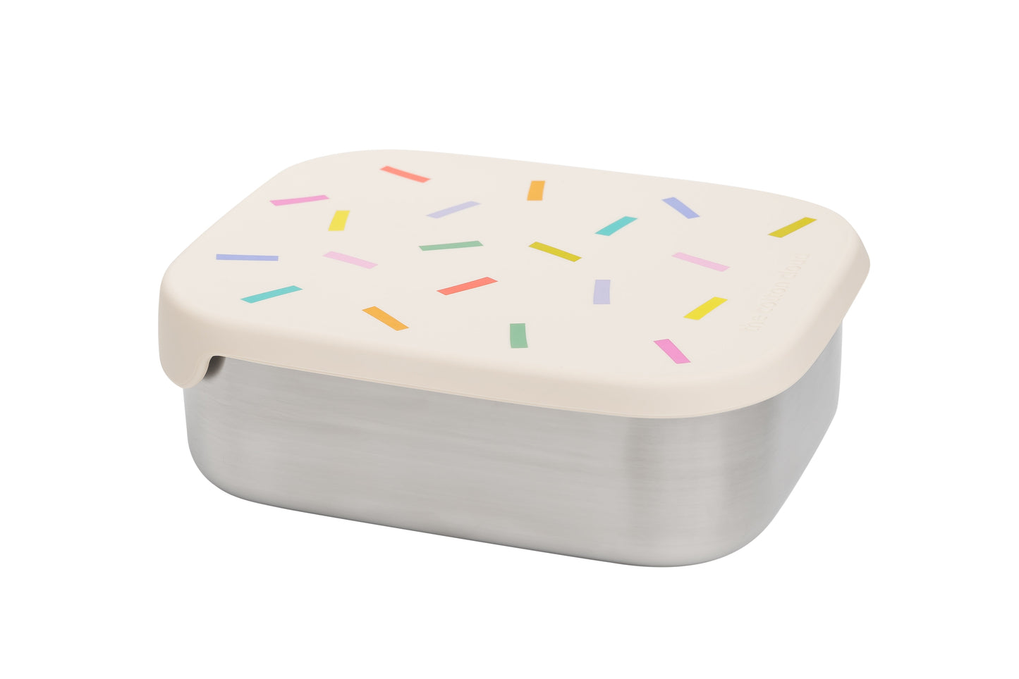 Brotdose aus Edelstahl Confetti mit herausnehmbaren Fächern