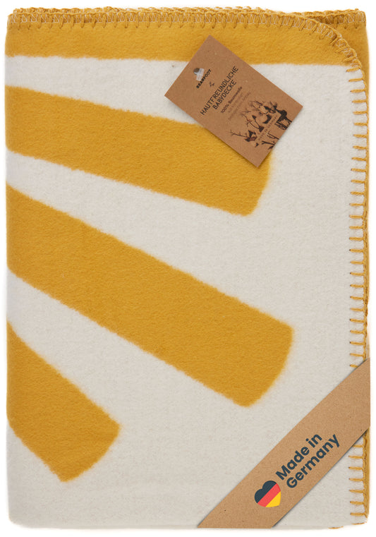 Babydecke Bio Baumwolle, Made in Germany, Sonne-gelb