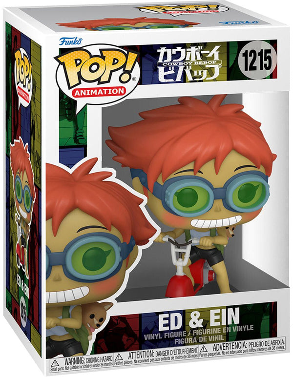 Funko Edward sur Scooter avec Ein – Cowboy Bebop