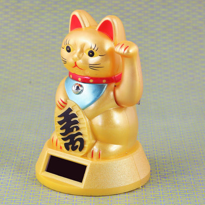 Lucky Solar Gold Cat 12cm