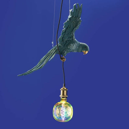 Turquoise Parrot Ceiling Light