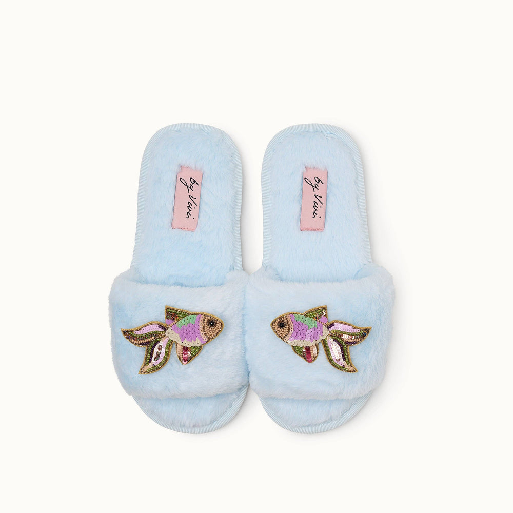 Paire de Broches pour Chaussons - Poisson Rose
