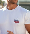 Geborduurd Papa Poule-T-shirt