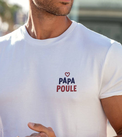 T-shirt Brodé Papa Poule