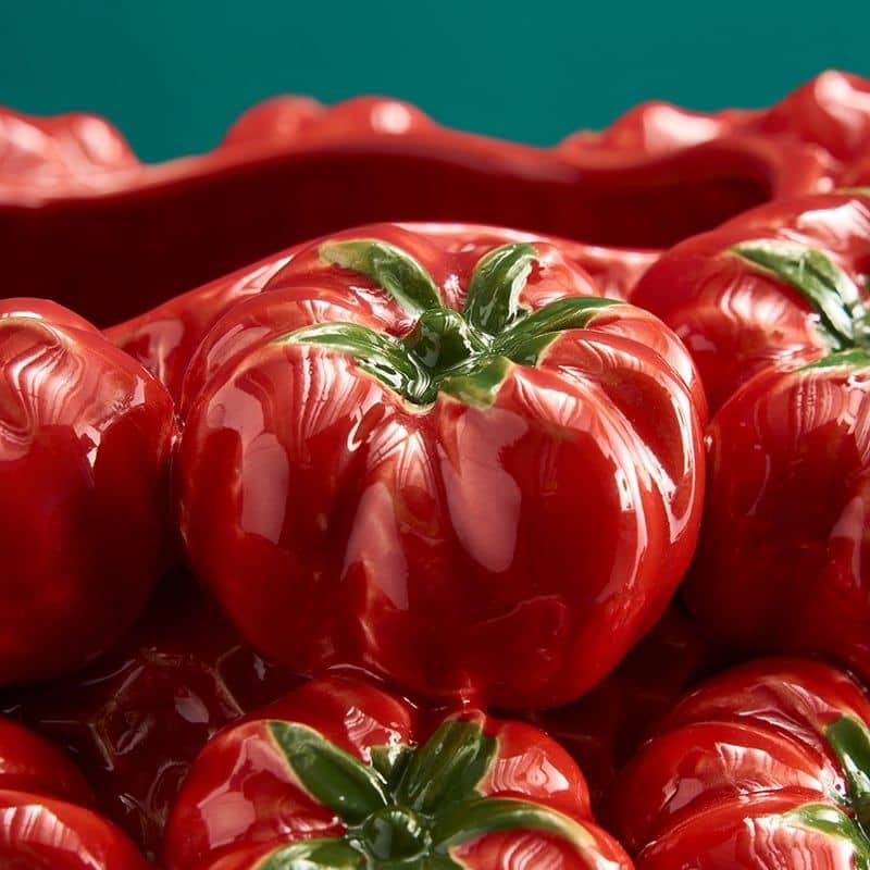 Tomatenvaas, rood aardewerk, 33,5 x 32 x 33 cm, handgemaakt