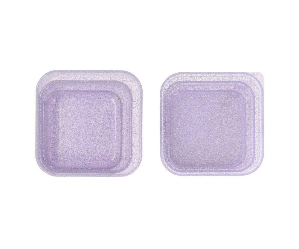 3 Boîtes à Déjeuner à Paillettes Lilas