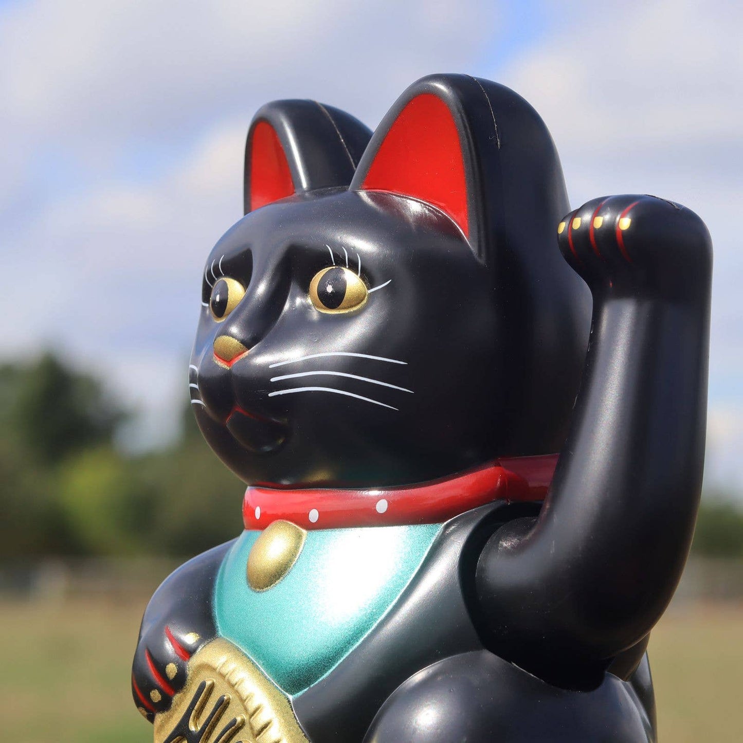 Lucky black cat 15cm