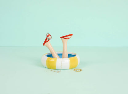 Ring holder, Happy Legs Summer, ceramic